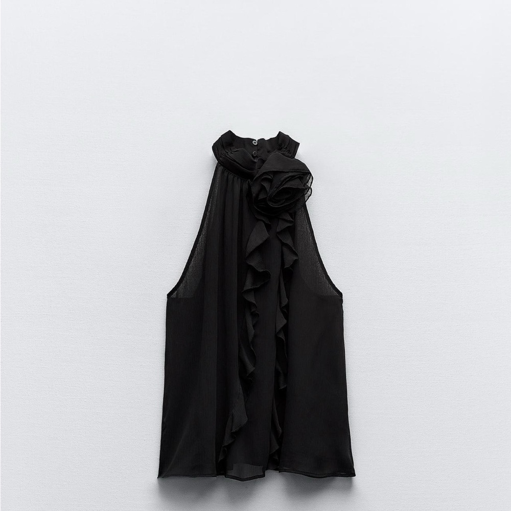 Elegant Zara Black Sleeveless top